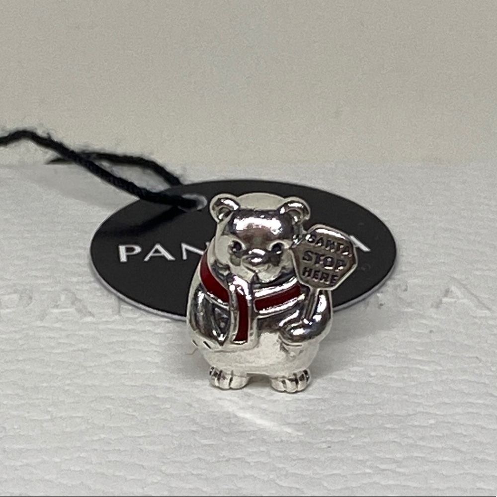 Pandora Charm Christmas Polar Bear Sterling Silver